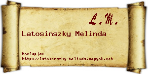 Latosinszky Melinda névjegykártya